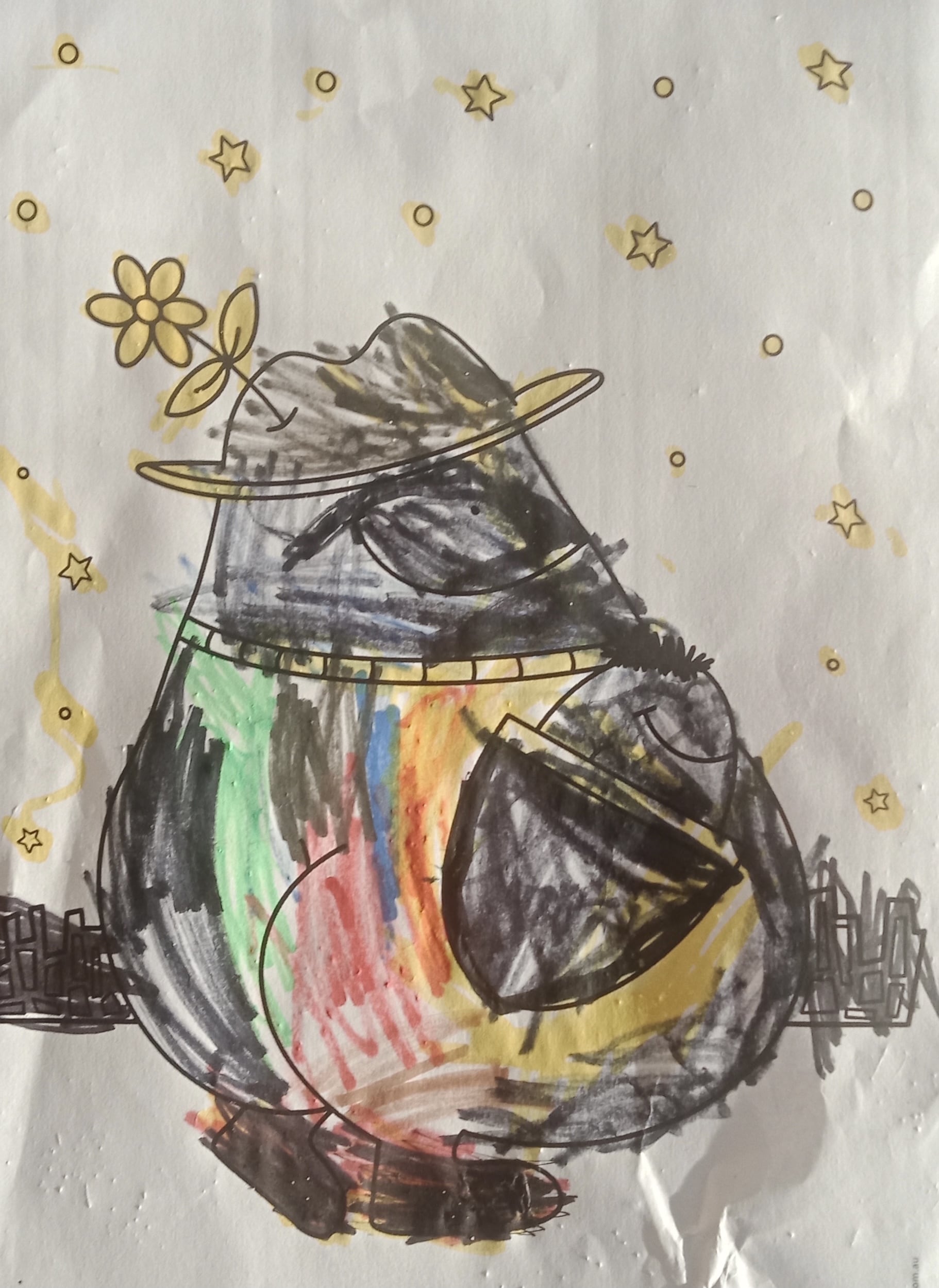 I ❤️ this. Made by a busy man on the go - Bum Man colouring influencer KaRam, aged 5 from New South Wales 🍑